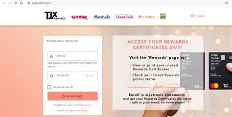 Pay online tj maxx - Go to my account located at the top right of any page on tjmaxx.com. Enter your email address and password, and click ‘sign in’. Under my account there are 5 tabs for you to navigate through: ‘my profile’, ‘my orders’, ‘shipping’, ‘billing’, ‘email preferences’ and ‘TJX Rewards®’. My Profile. 